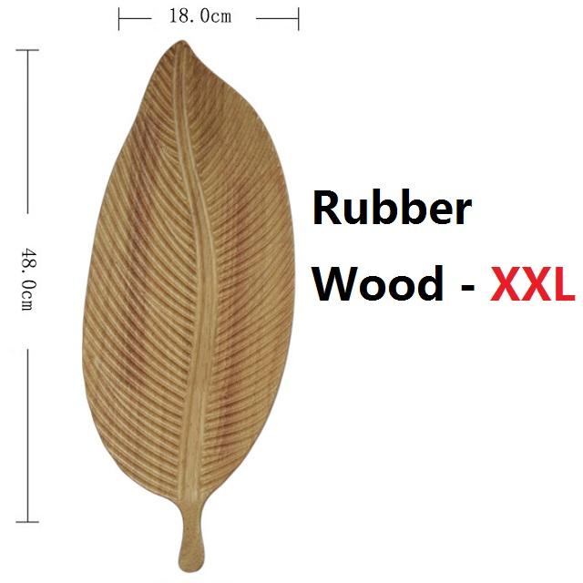 Wooden Leaf Shape Decorative Tray For Coffee Table Decor Vanity Organiser Counter Top Kitchen Ring Dish Holder Refreshment Tray Quality