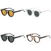 Retro Round Frame Black Sunglasses For Men Women Uv400 Protection Fashion Accessory