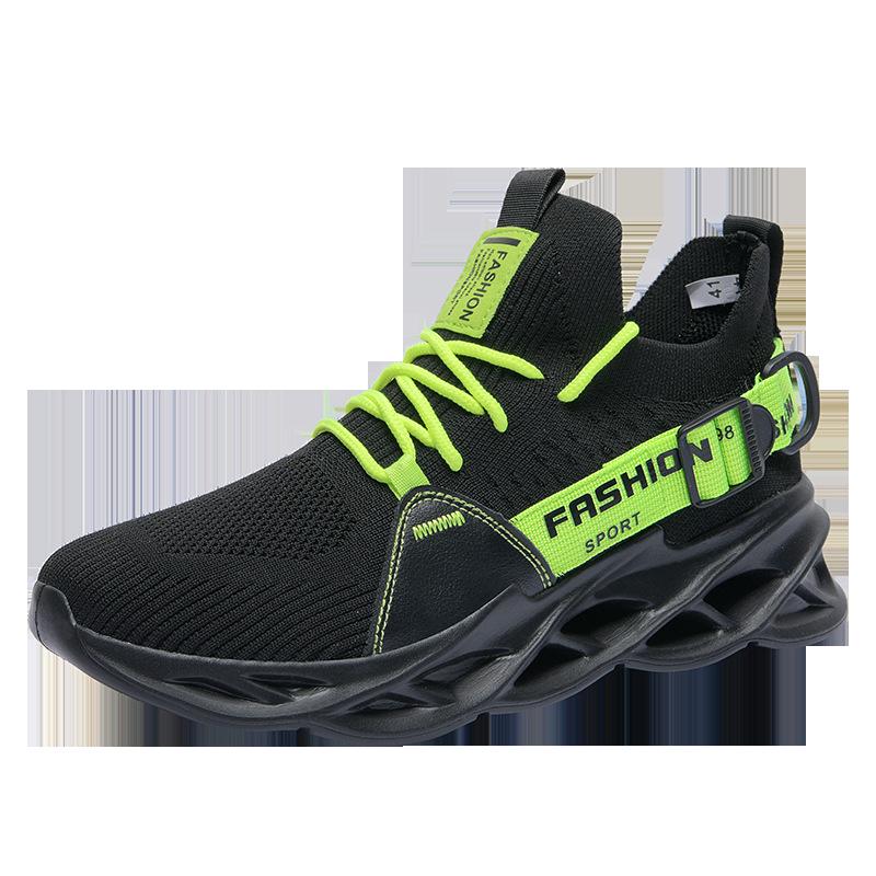 2025 Autumn Plus Size Men's Trendy Korean Style Flyknit Mesh Running Shoes