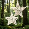 3pcs Woven Rattan Star Ornaments Vine Star Decorations for Home Wall Hanging Party Decor and Holiday Embellishments