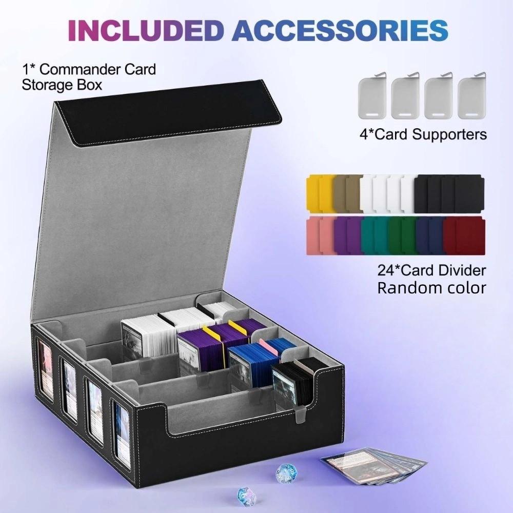 24 Dividers Trading Card Storage Box 2400+ Top Loader Card Case For Magic TCG PTCG Sports Cards