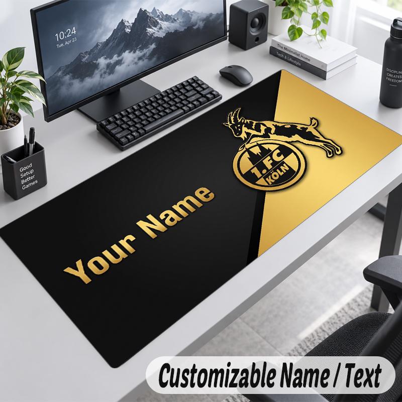 Custom Name Text Mouse Pad FC Köln Personalized Desk Pad For Work And Gaming