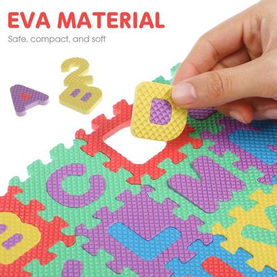 36Pcs Mini Number Alphabet Alphabet Puzzle,Floor Mat for Baby, Foam Puzzle Play Table Mat,Alphabet Mat Play Mats for Toddlers