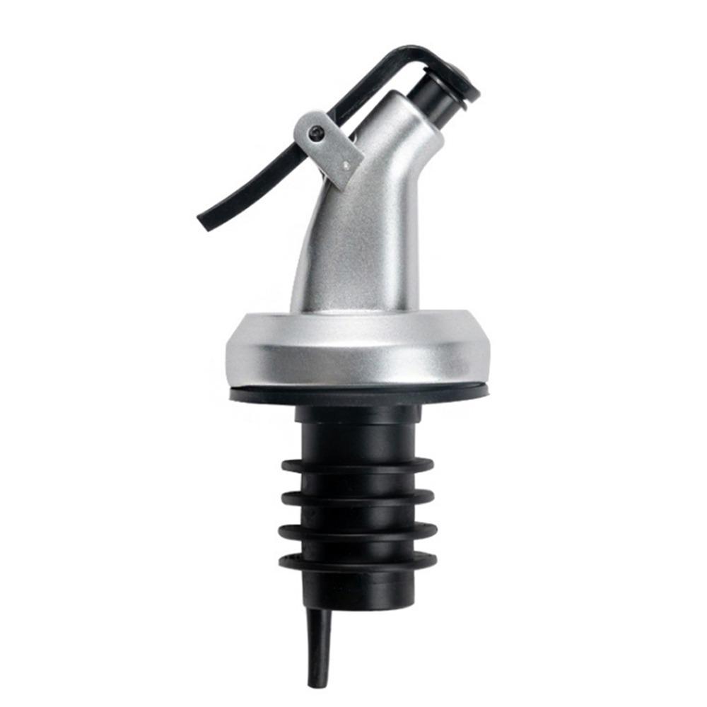 10Pcs ABS Oil Pourer Spout Silver Wine Pourer Cap Durable Liquor Dispenser Spout For Olive Oil