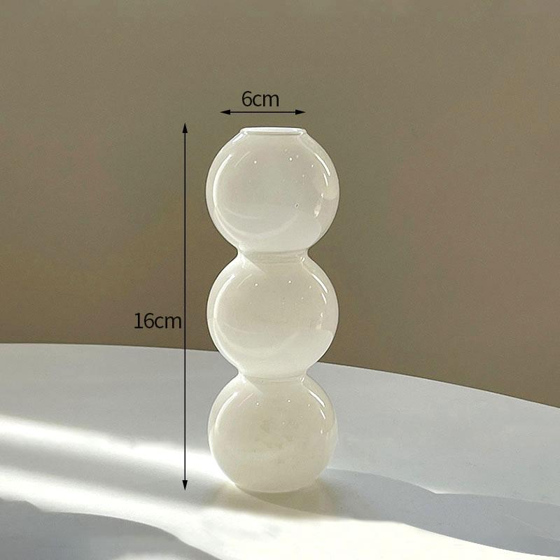 Nordic Glass Flower Bottle Bubble Vase Shaped Flower Bottle Home Decor Creative Transparent Hydroponic Vase Wedding Table Decor