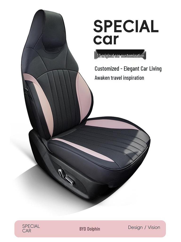 New Full Leather BYD Dolphin Car Seat Cushion - Universal Fit for All Seasons