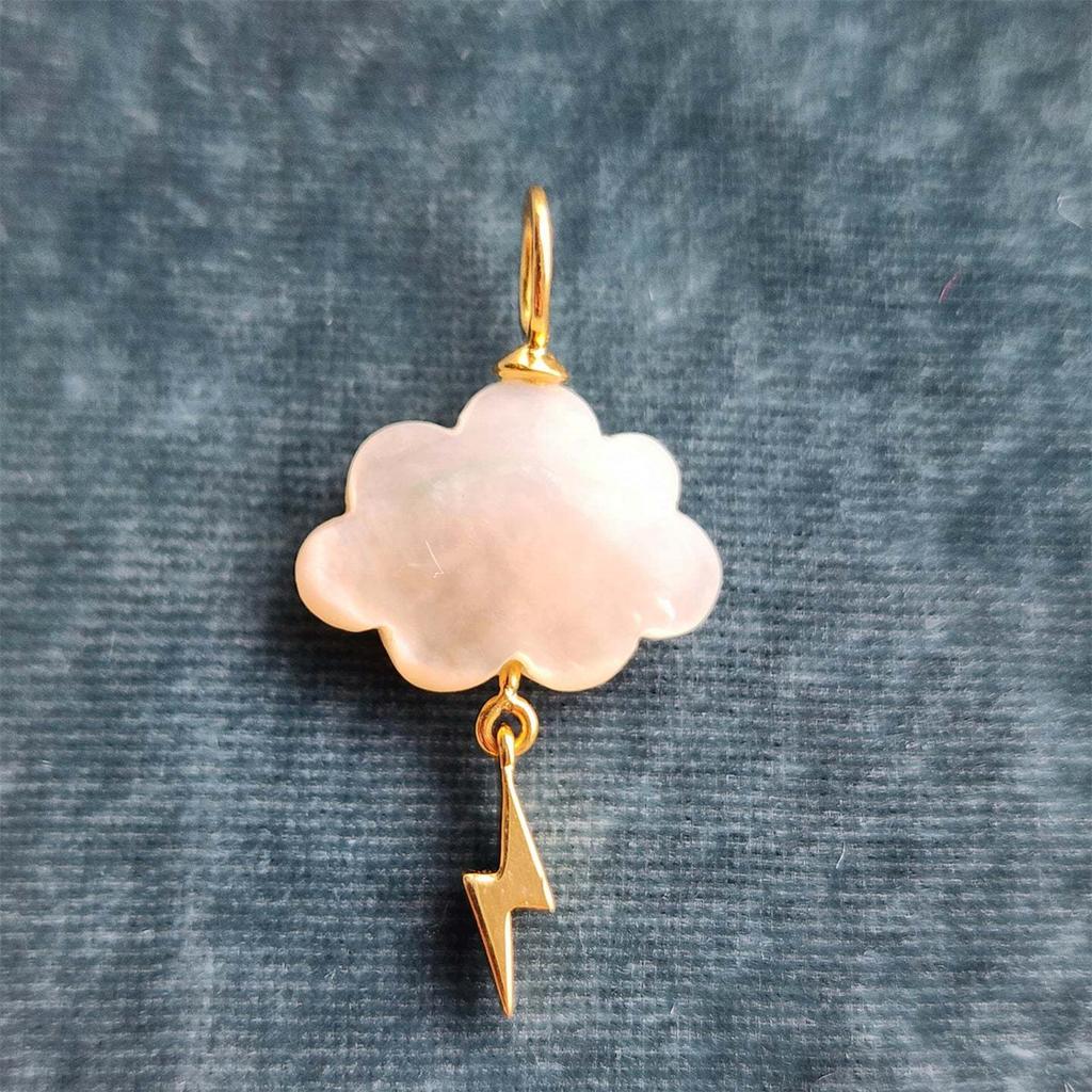 Stainless Steel New Color Cloud Pendant Accessories DIY Gold-plated Color Preservation