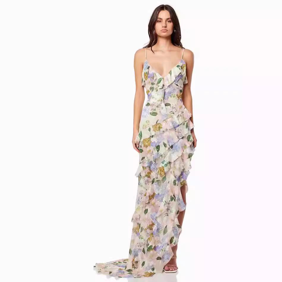 2025 Spring/Summer Off-Shoulder Organza Fairy Evening Dress
