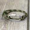 Pulsera de Paracord con Mosquetón Noter Para Hombres Aventura al Aire Libre Pulsera de Rescate de Emergencia Regalo Para Novio Pulsera Hiphop Rock