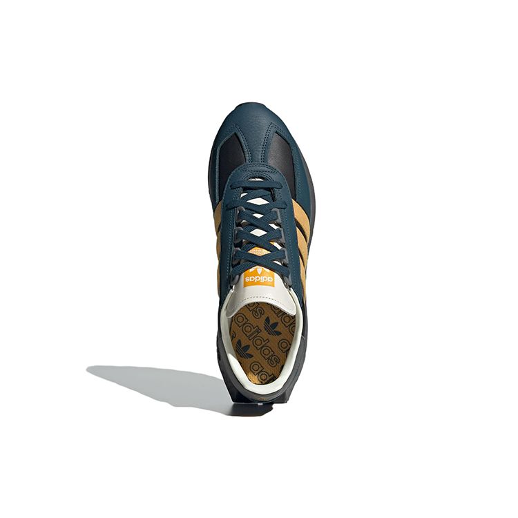 Adidas Originals Retropy Leather Comfortable Sports Non-Slip Low-Top Lifestyle Shoes Men Sneaker Blue Yellow ID6144