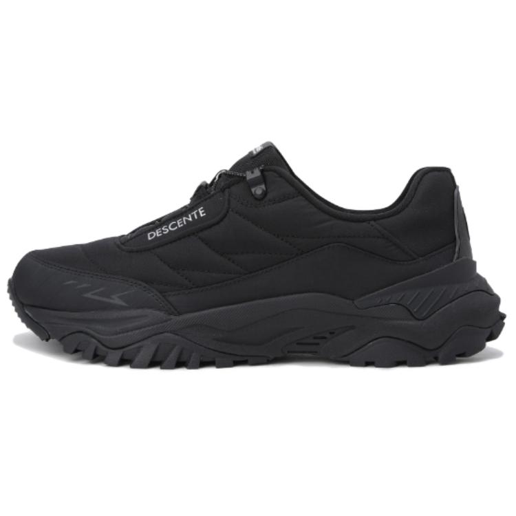 Descente Alpine Fortress Fashion Versatile Non-Slip Low-Top Running Shoes Unisex sneaker Black SP423LCRO1-BLK