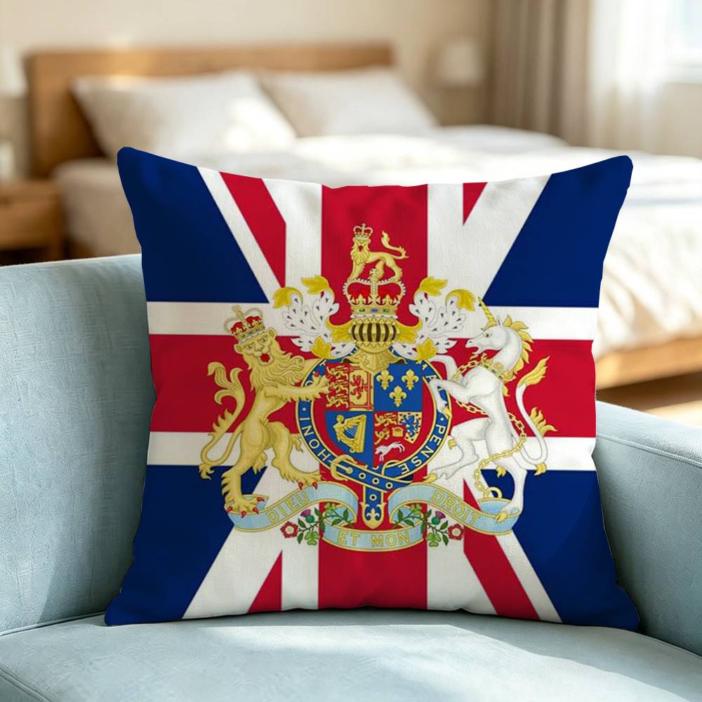 British National Flag-G Culture Square Double-Sided printed Pillow Case Bedroom Bedside Pillow Sofa Cushion Cover Gift