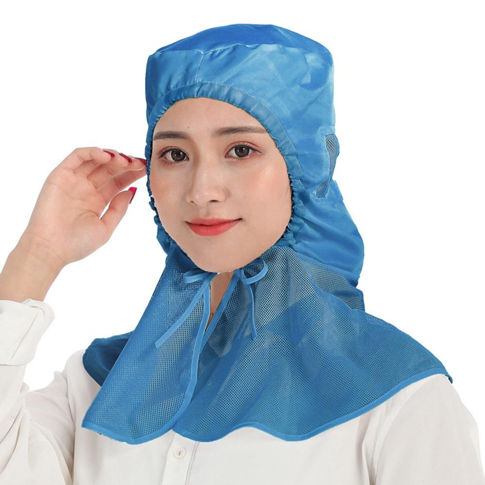 Prodyšný prachotěsný šátek klobouk chránič krku pracovní klobouk nová pracovní čepice potravinářská továrna