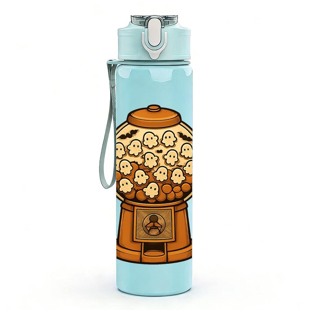 1PC Vintage Candy Dispenser 750ml Color Plastic Sports Water Bottle Leakproof Flip Straw Lid Suitable for Sports Office Home Use