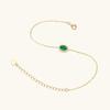 Silvere Glam A New Oval Emerald Bracelet From Europe And America, A Retro Feminine Jewelry S925 Sterling Silver Chain