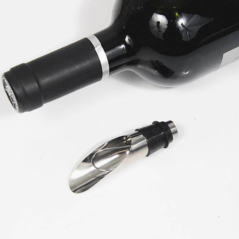 1 PC Stainless Steel Pourer Decanter Wine Aerator Pour Spout Bottle Stopper Wine Aerator Pourer Pouring Tool