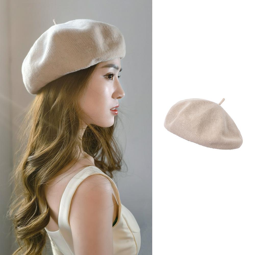 Beret Women Painters Cap Cotton Deep Brim Knitted Breathable Casual Spring Autumn Hats For Women New