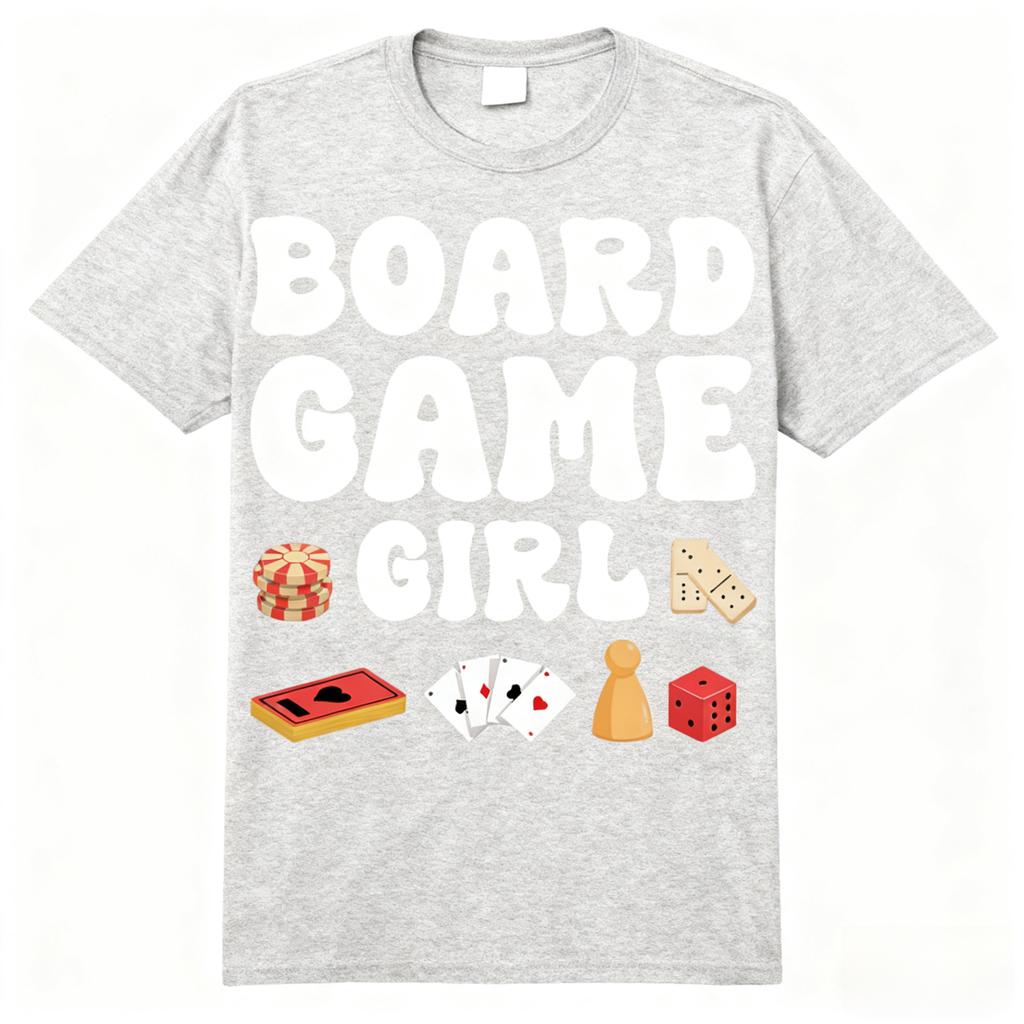 Board Game Girl - Funny Tabletop Gaming Cute Girl Style Comfort Colors Adult Heavyweight Unisex Fashion Loose 100% Cotton T-Shir