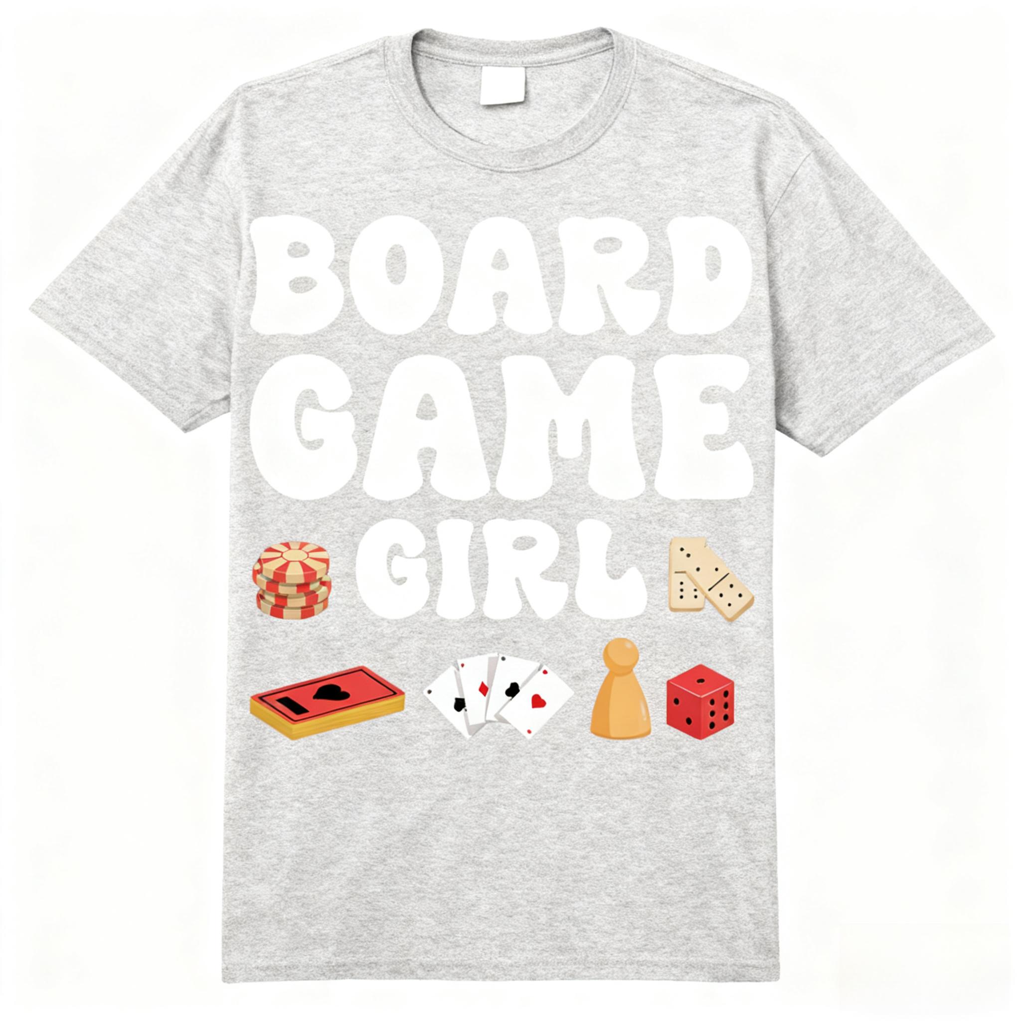

Board Game Girl - Funny Tabletop Gaming Cute Girl Style Comfort Colors Adult Heavyweight Unisex Fashion Loose 100% Cotton T-Shir 4XL