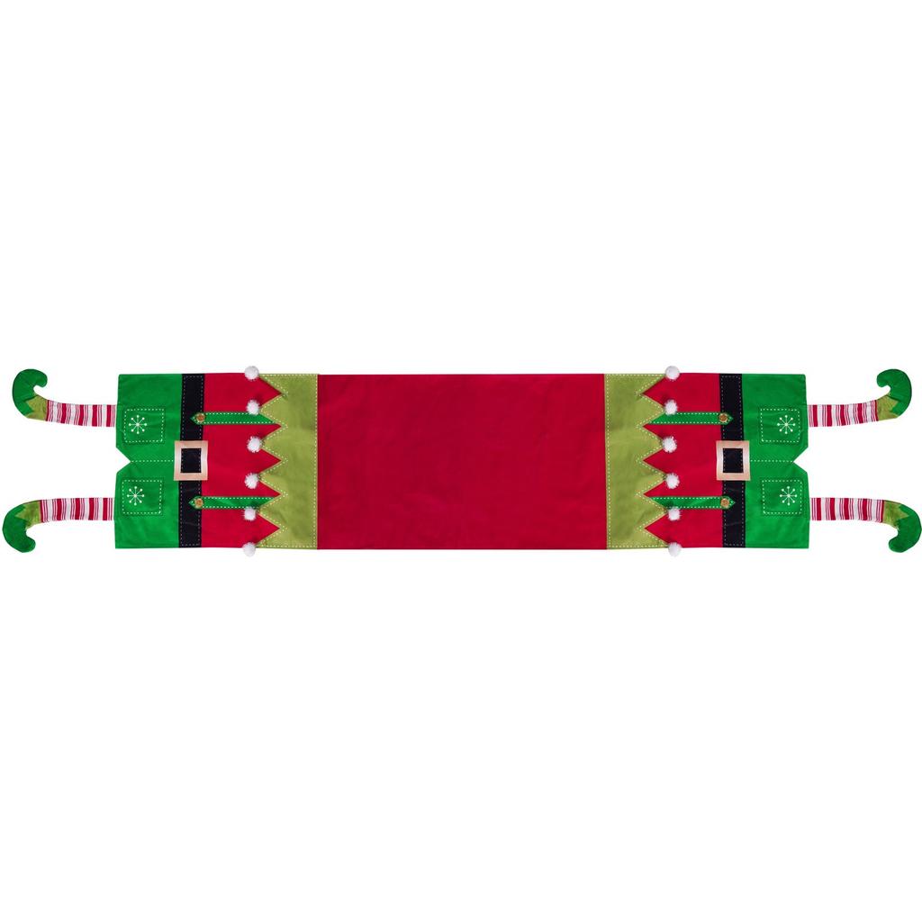 Christmas Table Runner Table Decoration, Long Legged Pompom Christmas Tablecloth Decoration