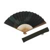 Used [New] [Hasegawa] Kyoto Fan Kasumi Large Size Kyoto Craftsman Handmade Fan with Fan Bag Comes In Cosmetic Box Green 0
