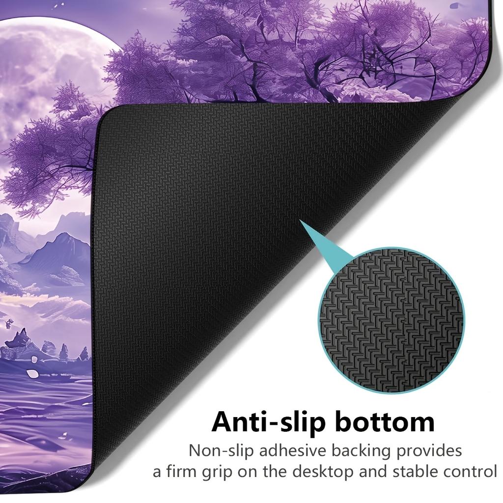 Mouse Pad Purple Fantasy Landscape Office Mouse Pads Gaming Mats Laptop Keyboard Pad Desk Mat Room Bedroom Playmat Mouse Mat