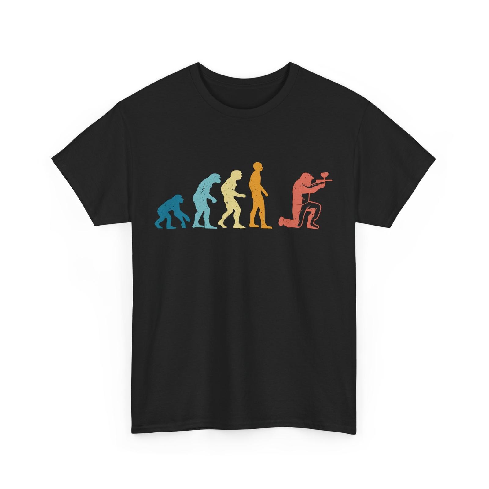 Paintball T-Shirt Mens Womens Tees Top, Paintballer Evolution Paintballing Lovers Vintage Shirt M
