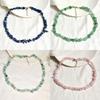 Natural Stones Necklace Gravel Necklaces Women Handmade Small Chokers Jewelry