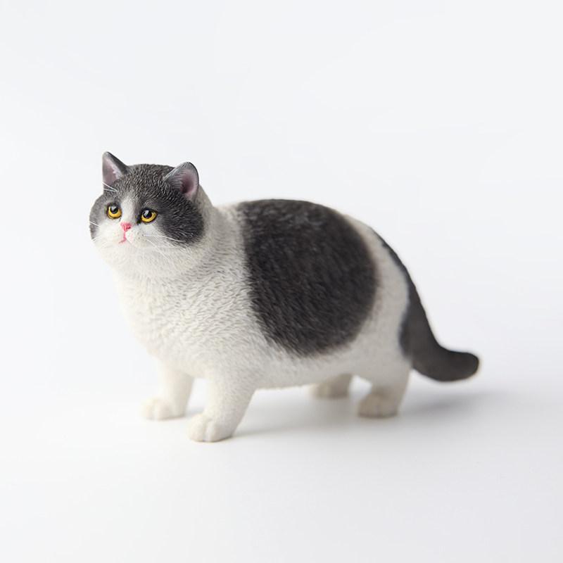 Simulated Siamese Cat Doll Resin Handicraft Simulated Animal Sculpture Cute Fat Cat Decorative Figurines Home Decoration