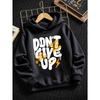 Dětská mikina s potiskem písmen Graffiti Pulovr Mikina Chlapci Dívky Streetwear Ležérní Oversized Mikina s kapucí Podzim Zima