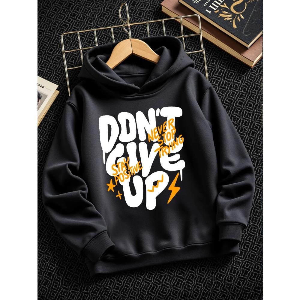 Dětská mikina s potiskem písmen Graffiti Pulovr Mikina Chlapci Dívky Streetwear Ležérní Oversized Mikina s kapucí Podzim Zima