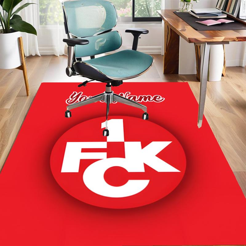 1.FC Kaiserslautern Design Area Rug Personalized Name- Non-Slip, Soft & Cozy Floor Mat for Living Room, Office - Indoor/Outdoor Carpet