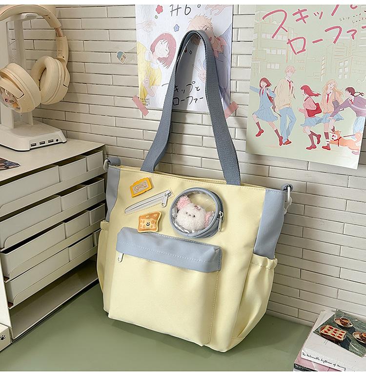 School bag high value fresh and sweet ins make-up bag handbag high school students large capacity