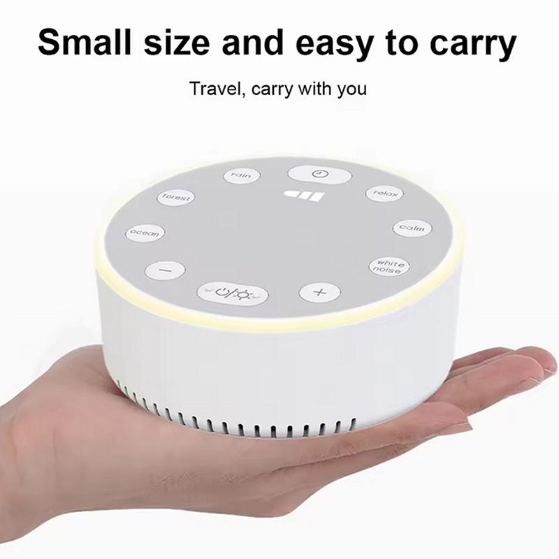 White Noise Machine Portable Baby Sleep Machine Soothing Sounds Sleep Therapy Sound Monitor Generator For Babies Adult Relax