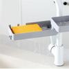 Uchwyt na gąbkę do kranu Kuchnia Łazienka Blat Stojak do przechowywania ręcznika do mycia Oszczędzający miejsce na zlewie Półka-organizer na ścierki