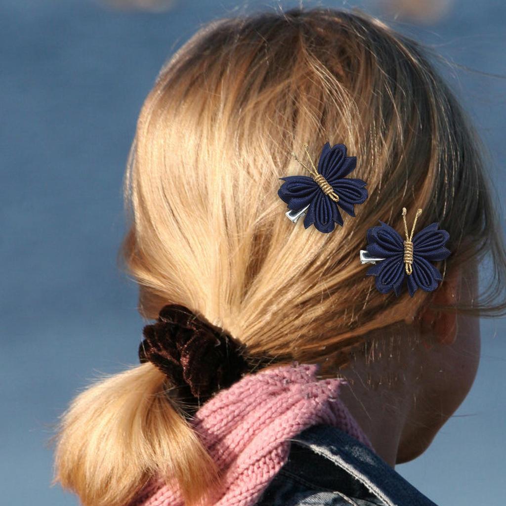 2 Pieces Butterfly Hair Clips Curly Straight Hair Versatile Braids Hair Accessories Hair Pins for Wedding Birthday Gifts Street