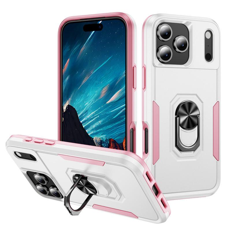 Suitable for IPhone17 Pro Max Mobile Phone Case Apple 16 15 Magnetic Suction Bracket, Anti-drop and Color Contrast Protective Case, All-inclusive.