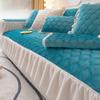 Lace Plush Sofa Cushion Winter Style Thickened Anti Slip Universal Cover Cloth Minimalist Modern Leather Backrest Towel Cover