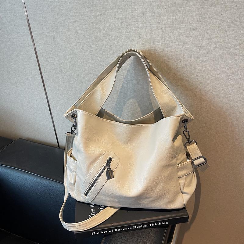 Retro High-end Large-capacity Handbag Women's Commuter Bag 2025 New Simple Tote Bag Versatile Crossbody Bag