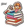 Oxidation-resistant Pin Metal Base Brooch Pin Enamel Girl Reading Book