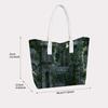Vintage Ruins Print Tote Bag Fashion Daily Use Shoulder Bag for Casual Outings