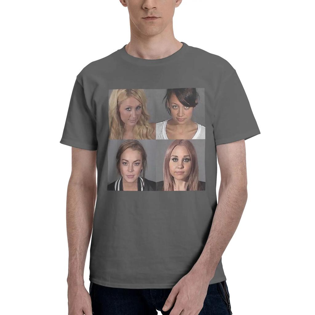 Iconica Maglietta Uomo Mugshot Taglie Forti Magliette Uomo Girocollo Cotone T-shirt Corte Estive Uomo
