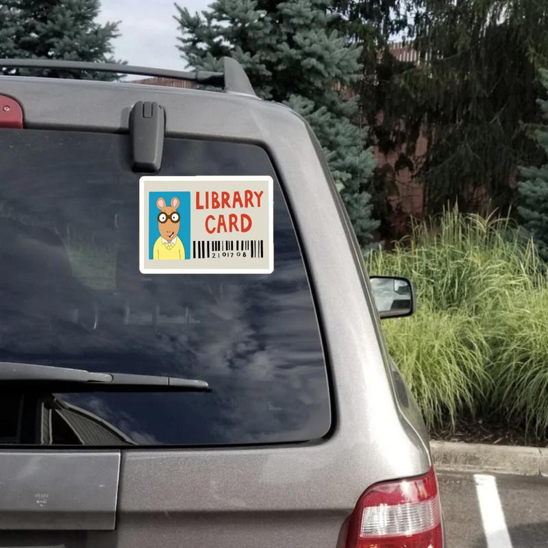 Arthur Library Card Sticker, Library Card Sticker Durable for Laptop, Car, Luggage,More - Perfect for Teens, Adults, Creative Decor & Gifting