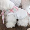 Pet Spring Cool Sun Protection Vest Drool Towel Pet Couple Clothing Decoration Teddy Cute Plaid Dress Puppy Clothes