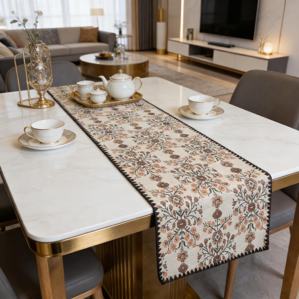 Nordic Home Style Decorative Cotton Linen Table Mat Dining Table, TV Cabinet and Center Table Decor Washable Table Runner
