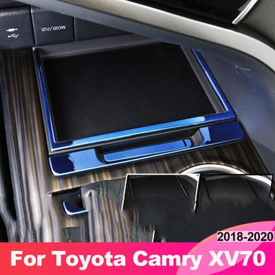 Car Central Control Storage Plate Panel Trim Cover for Toyota Camry 70 V70 Xv70 2018 Trd Accessories Atuo