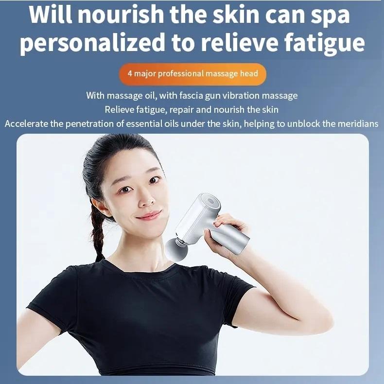 Intelligentes Massagegerät, Mini-Faszien-Massagegerät, tragbar, 6 Geschwindigkeiten, Percussion-Muskelmassagegerät, geräuscharm, Linderung von Rücken- und Nackenschmerzen, Entspannung