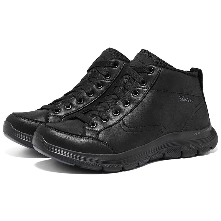 Skechers Flex Appeal 4.0 Calde Resistenti Comode Stivali da Neve a Mezza Gamba Stivali Donna Nero 167887-BBK