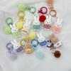 Miffy Keychains for Bags Miffy Keyrings Flocked Keychains Accessories Cute Miffy Figure Toys Children's Day Gift
