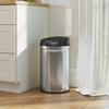 Trash Can, 30L, Infrared Sensor, Stainless Steel, Silver